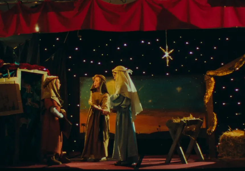 THE INNKEEPER image, children in a nativity play