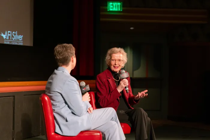 Mary Robinson speaks with Caitriona Palmer on stage CIFF2025